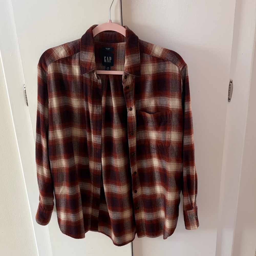 GAP Red and Cream Checkered Shirt